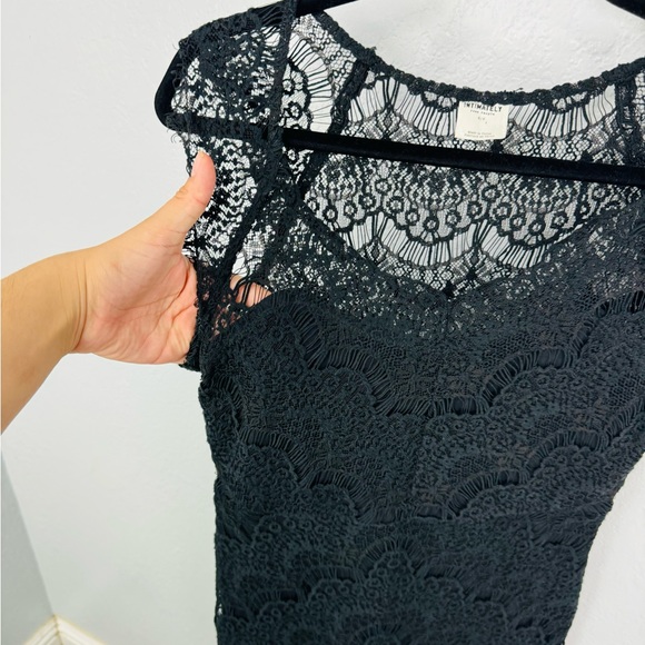 Free‎ People Intimately Black Peek a Boo Lace Dress Small - Picture 5 of 9